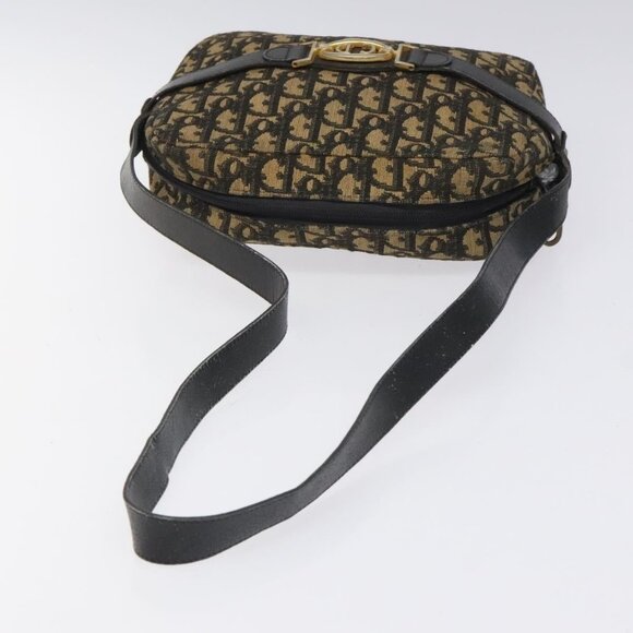 Authentic Christian Dior Trotter Canvas Shoulder Bag Black - Picture 14 of 16